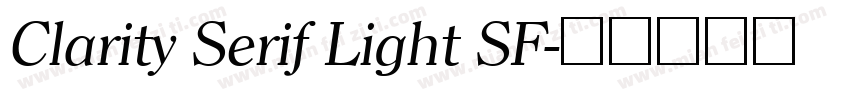 Clarity Serif Light SF字体转换